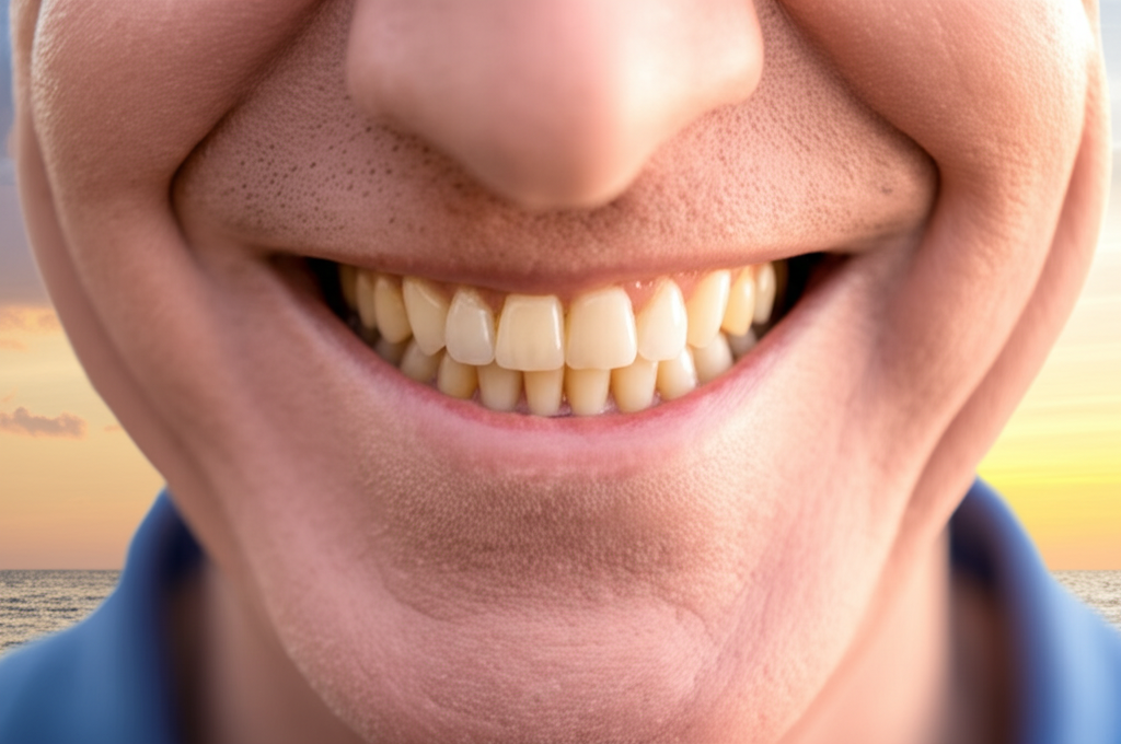 Michael's new smile